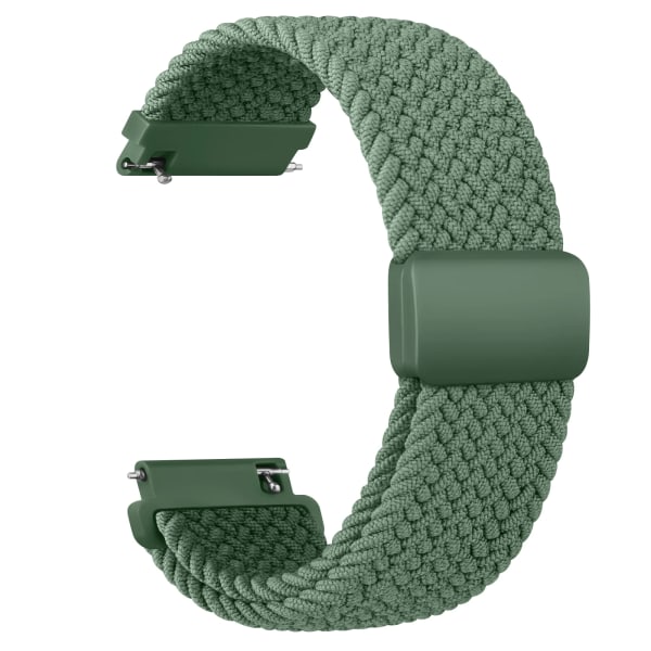 20 mm flätad sololoop för Garmin Vivoactive 5/3/3 Music-band armband för Garmin VivoMove3/Trend/Sport Venu SQ/SQ2/2plus rem grön grön green 20mm