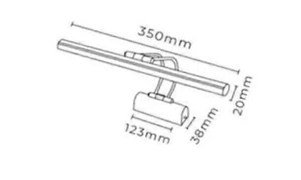[KK] Wall Lamp Flüt 35 Cm Led Aged Applique