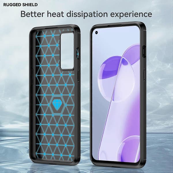 Fodral med borstad textur för OnePlus 9RT 5G Black