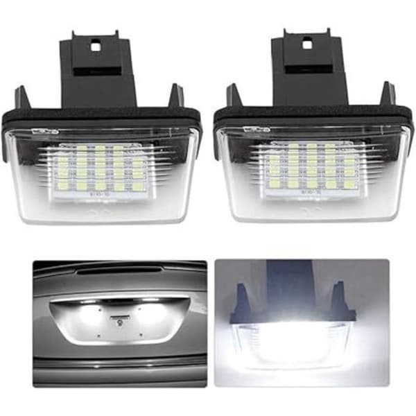 2 LED-bilskyltbelysning, kompatibel med C3 2002-2009 vänster höger