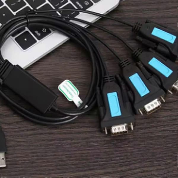 4-ports USB til RS232-kabel RS-232 9-bens DB9 serielt kabel PL2303-chipsæt han A-adapter til pc-notebook-tilbehør