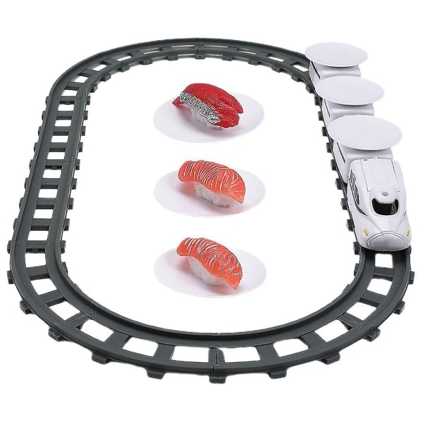 1 set sushi tåg set roterande sushi tåg elektrisk roterande sushi maskin leksak sushi display tåg
