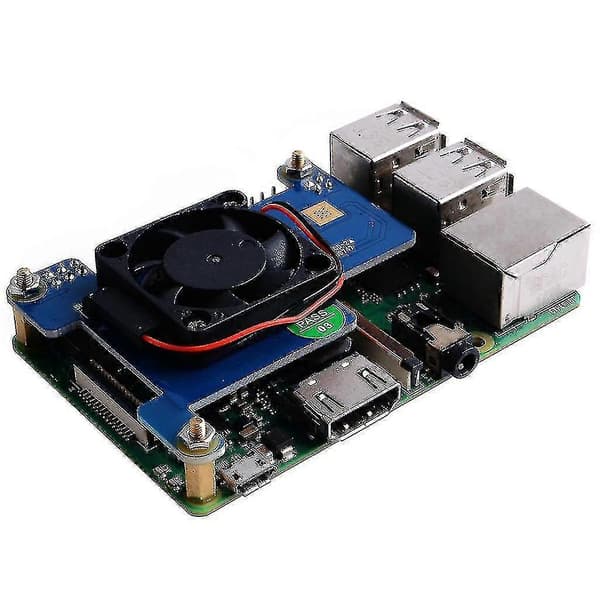 Raspberry Pi 4 Model B/3b med OLED og 802.3af PoE netværksudvidelseskort
