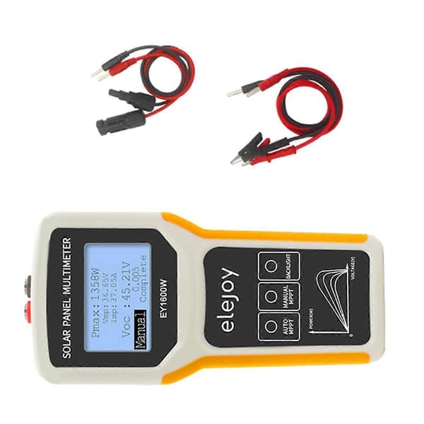 [KK] 1600W Solcellepanel Multimeter Solcellepanel MPPT Tester Åpen Krets Spenning Test Strømpunkt As Shown