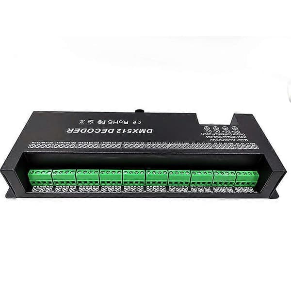 30-kanals RGB DMX512-dekoder LED Strip Controller 60A DMX-dæmper PWM-driver Indgang DC9-24V 30CH DMX-dekoder Lysstyring