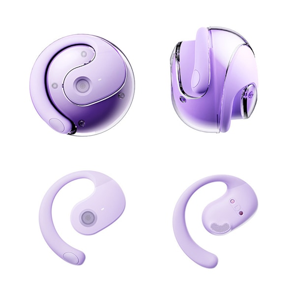 Trådløse Bluetooth Open-Ear Høretelefoner Ergonomisk Design Ørehager Stereo Ørepropper Purple