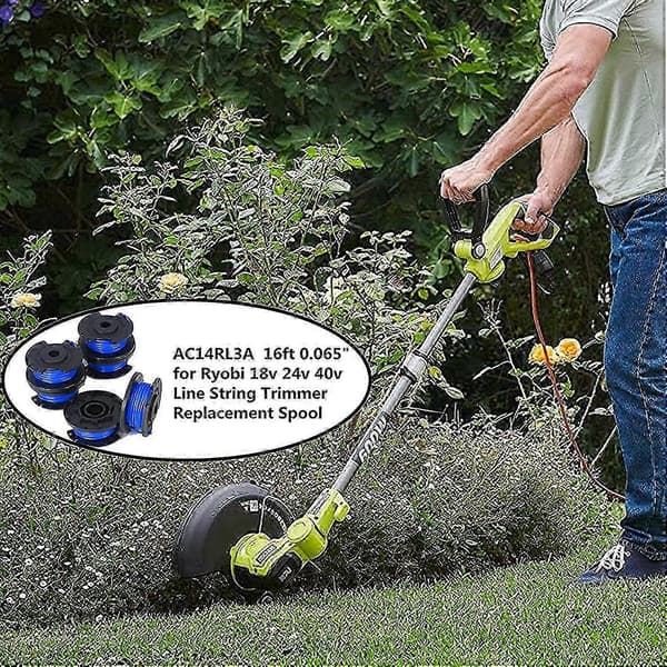 10 pakker erstatningslinjespole til Ryobi 18V 24V 40V, passer til AC14RL3A model blue As shown