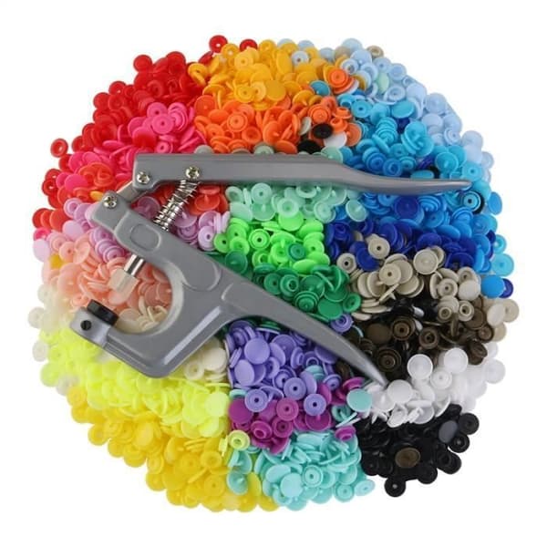 Professionel trykknaptang og sæt, 360 stk. T5 Aligner trykknapper, plastikknapper