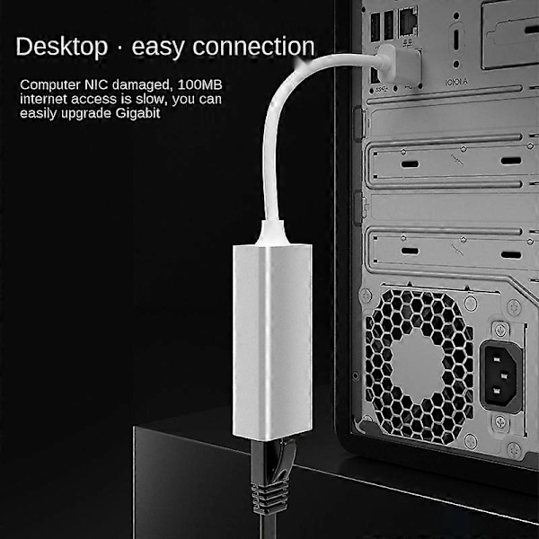 USB till nätverksport Gigabit Ethernet mobiltelefon laptop extern typ-c konvertering