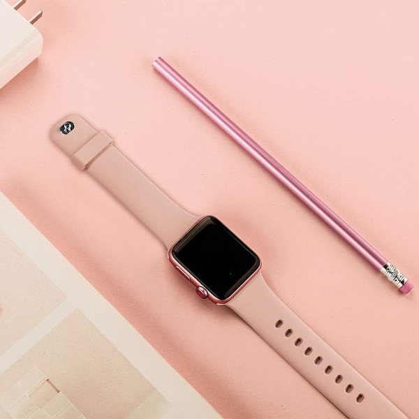 Kompatibel med Apple Watch-armband Mjukt sportsilikonband Svart/Röd/Cypern Grön Svart/Röd/Cyperngrön 38/40/41 mm
