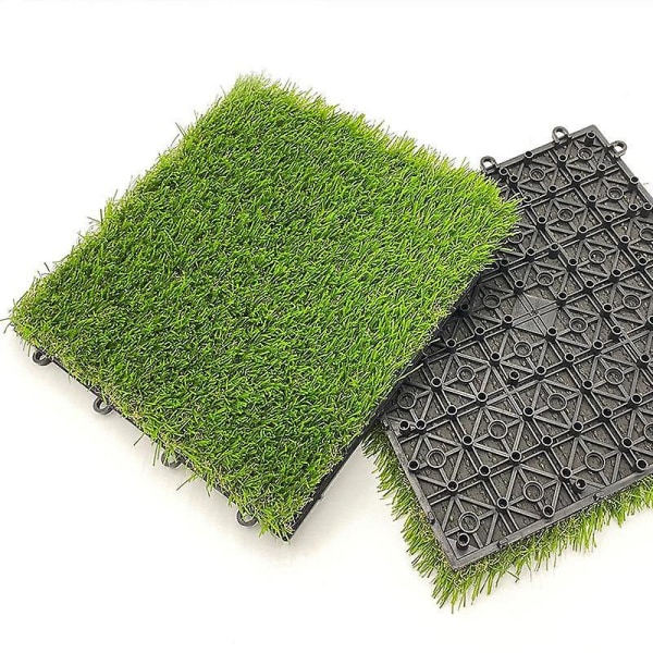 30*30 cm syntetiskt gräs för balkong Falskt utomhusgräs för inomhus utomhus, syntetisk gräsmatta