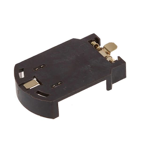 6 STK Brun Plasthus CR2032 Knappcellebatteriholder