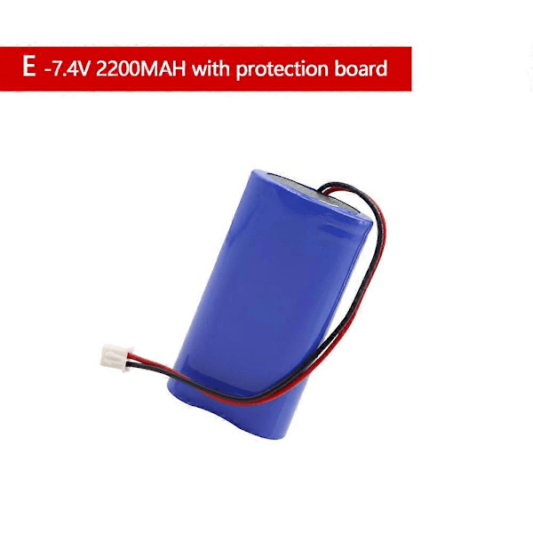 7.4V 1200-3200mAh oppladbart batteri med innebygd BMS-beskyttelse XH 2.54 Plugg 2200Mah