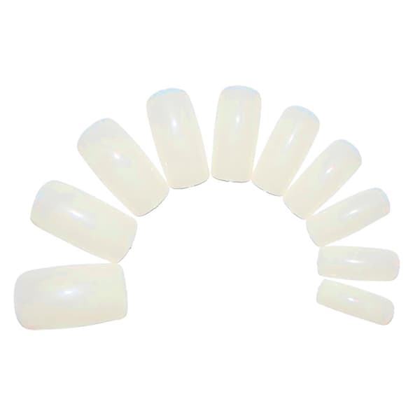 [KK]500pcs False Nails ~ Milky White ~ Full Nails ~ False nails Vanilj beige