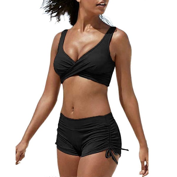 Bikiniset för damer Baddräkt Strandkläder Black M