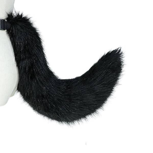 Fleksibel Kunstpels Katt Kostyme Hale Cosplay Halloween Jul Fest C Black