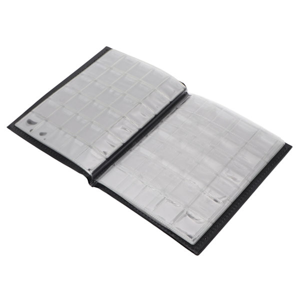 250-Lommers Myntsamleralbum, Transparent PVC, Tyk, Vandafvisende, Sort 0.8