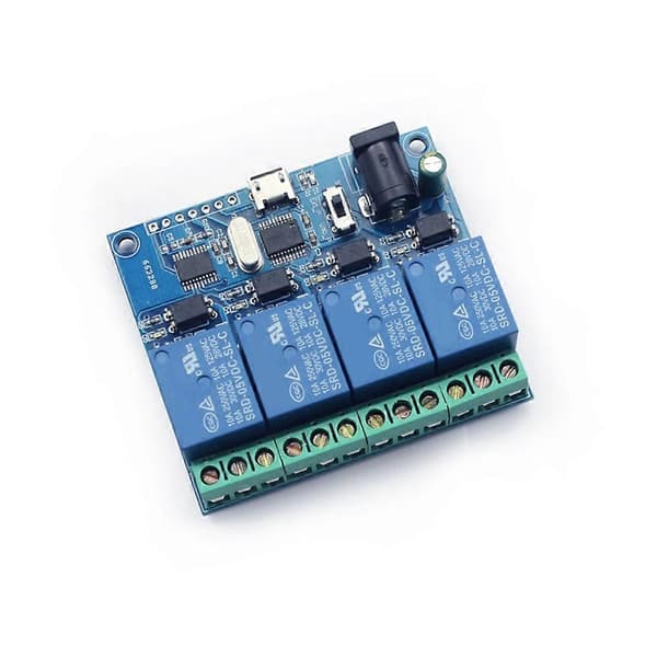 4-kanals USB-relémodul LCUS-4 Intelligent kontrollrelé Smart Switch USB 5V Smart Switch Blue