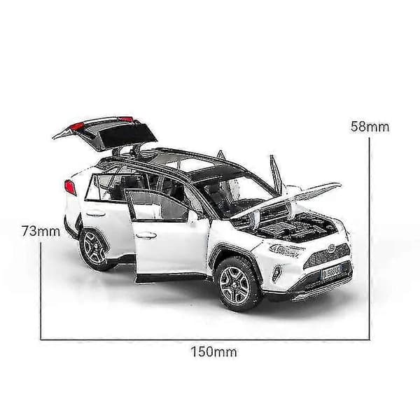 1:32 RAV4 SUV Støbt Legetøjsbil Model Lyd og Lys Træk Tilbage Børnelegetøj Samleobjekter Fødselsdagsgave