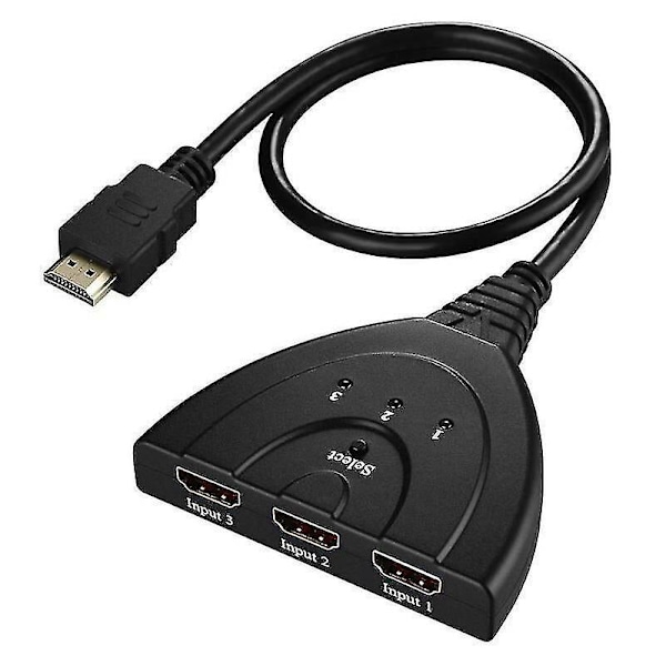 HDMI-jakajat ja -kytkimet HDMI-portti uros naaras 3 tuloa 1 ulostulo jakajakaapeli sovitin muuntaja 1080p