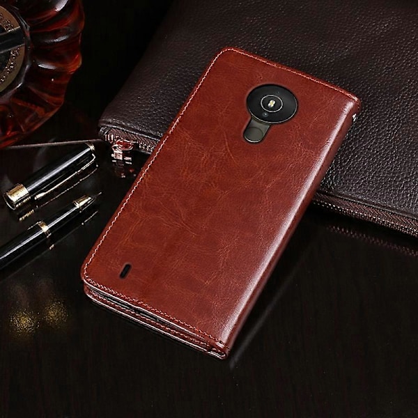 For Nokia 1.4 idewei Crazy Horse Tekstur Horisontal Flip Lærveske med Holder & Kortspor & Lommebok