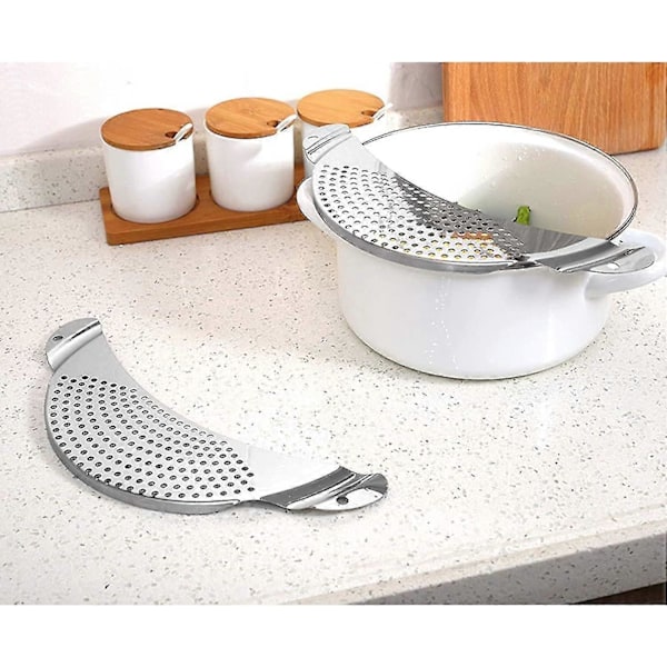 Rustfri Stål Pande Si Med Håndtag, 2 stk. Rustfri Stål Pasta Si, Nem Dræning, Holdbar