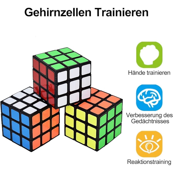 Set med 24 Mini Magic Cubes 3 x 3 x 3 cm - Present till Barns Födelsedag - till Jul, Resespel - fö