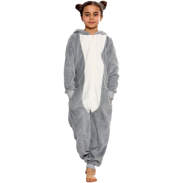 Flickor Pojkar Kanindräkt Jumpsuits Mjuk Plysch Fleece Bunny 5-6 Years