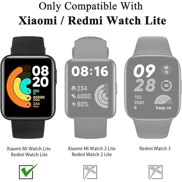 Ranneke Xiaomi Mi Watch Lite/Redmi Watch Lite -mallille, Värikkäät Silikonista Valmistetut Pehmeät Vaihtohihnat Redmi Watch/Xiaomi Mi Watch Lite -kelloille.