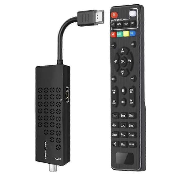 TDT HD-dekoder TDT HD HDMI-kompatibel tuner DVB T2 H265 HD-dekoder TDT HD Euroconnector Full HD 1080 Black