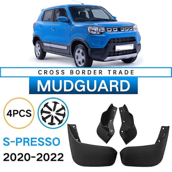 Bilskærme til 2020-2022 Suzuki S-Presso Spresso Stænkskærm Stænklap Stænkskærme Biltilbehør Black