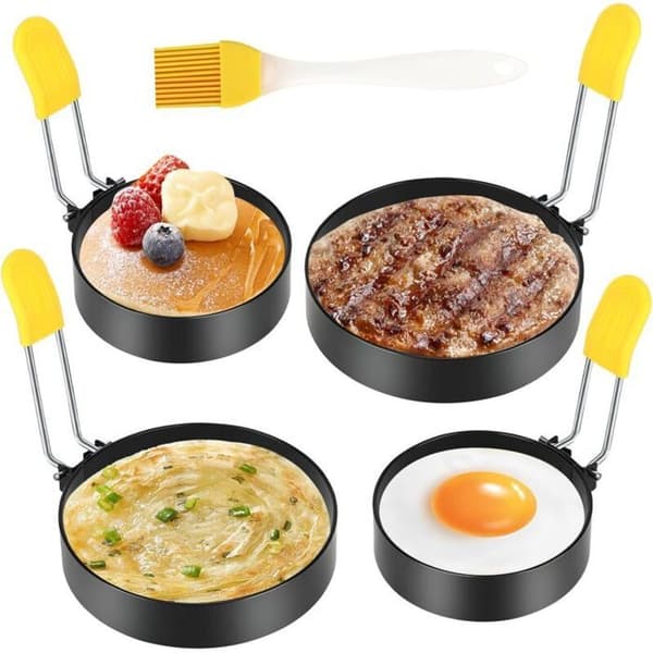 Non-stick eggeringer - Sett med 4 - Diameter 7,7 cm - Non-stick belegg