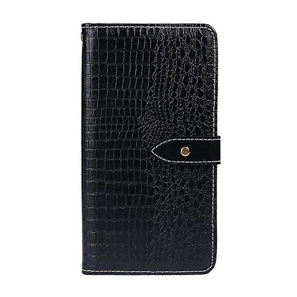 Til OPPO A16 / A16s idewei Krokodille Tekstur Horisontal Flip Læder Etui med Holder & Kort Slots & Pung (Sort) Black