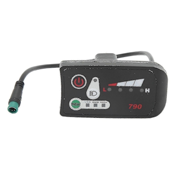 Elektrisk Cykel LED Strømdisplay Panel Elektrisk Cykel Modifikation Display Meter Med Vandtæt 5p Hanstik Til 22.2mm Styr 24V