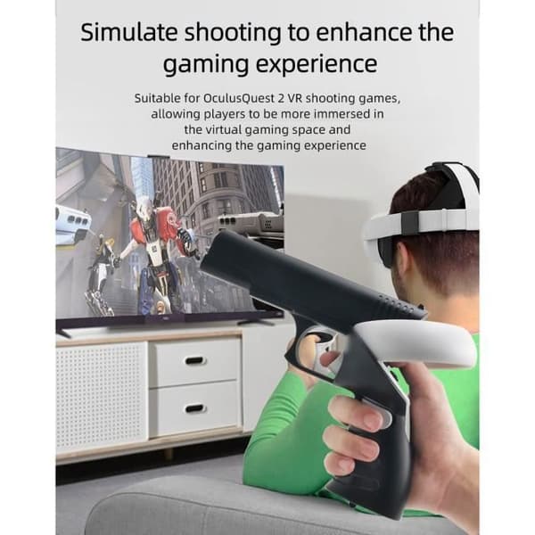 Gaming Grip til Oculus Quest 2 VR - Controller til en fordybende FPS-oplevelse YYV
