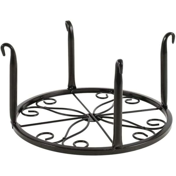 3 stk. rustfrit og holdbart sort metal plantestativ