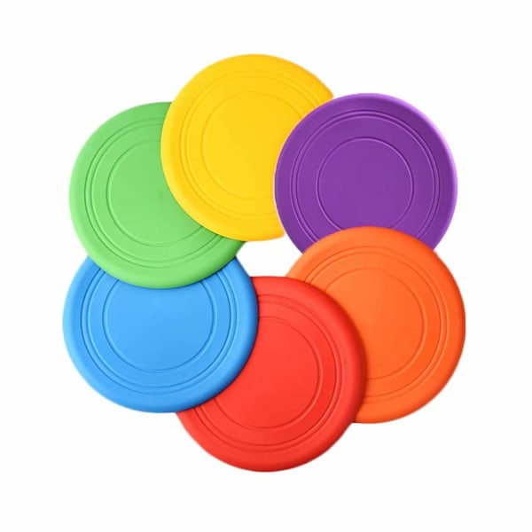 6 pcs children flying disc toy outdoor game disc flyer frisbee