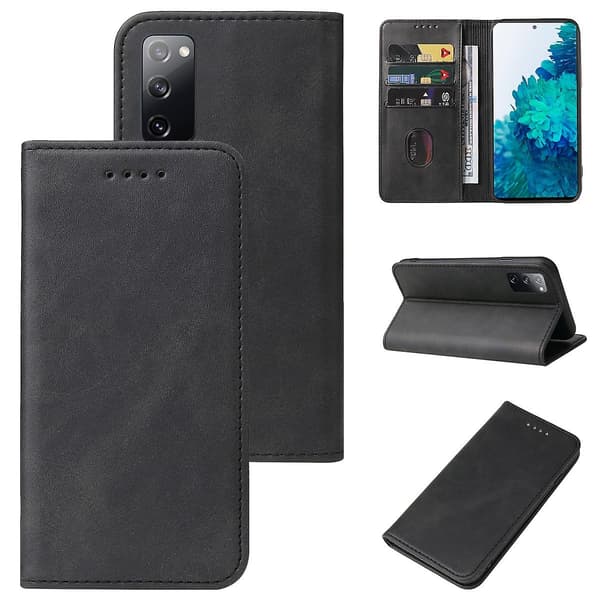 Läderfodral för Samsung Galaxy S20 FE 5G / S20 FE Black