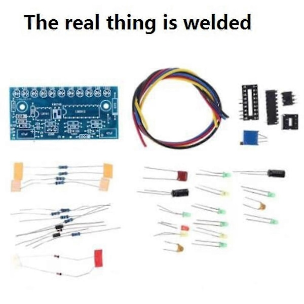 LM3915 10 LED Ljudnivåindikator DIY VU-mätare Förförstärkare Effektförstärkare Indikera