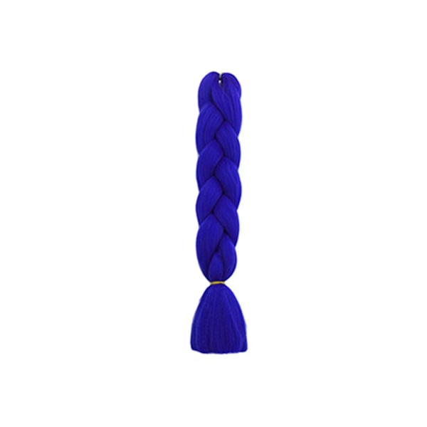 Fläta Hår 60 cm Hår Extensions Syntetisk Fiber Virka Fläta Dreadlocks Flerfärgad Dark Blue