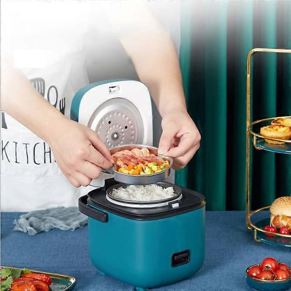 Ångkokare Mini Riskokare 1,2l 200w Non-stick Foder 1,2 L Grön 200 W green