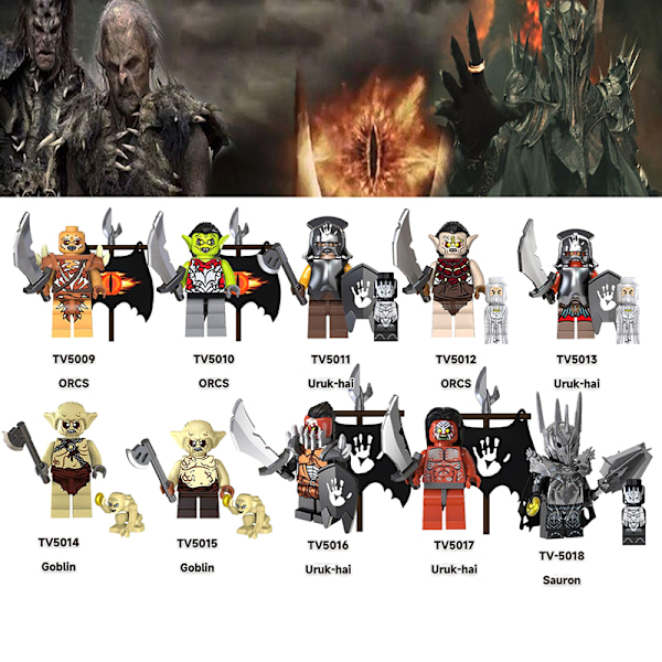 Sagan om ringen filmerna The Hobbit klossar dockor mini action leksaksfigurer B A8