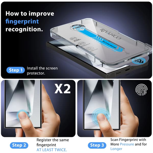 [KK]2-Pack Samsung Galaxy S24 Ultra Screen Protector & 2-Pack Lens Protector - Tempered Glass | [Automatic Installation] - Bubble-Free