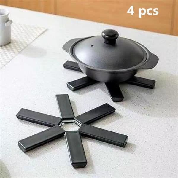 Brikker - Sett med 4 - Sammenleggbare - ABS - 19 cm - Svart