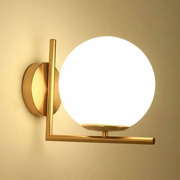 LED-vägglampa - WASDK - Glaskula - Svart - E27 - Modern