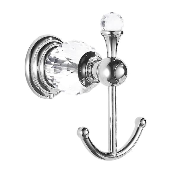Krystal håndklædekrog, sølv badekåbekroge Silver