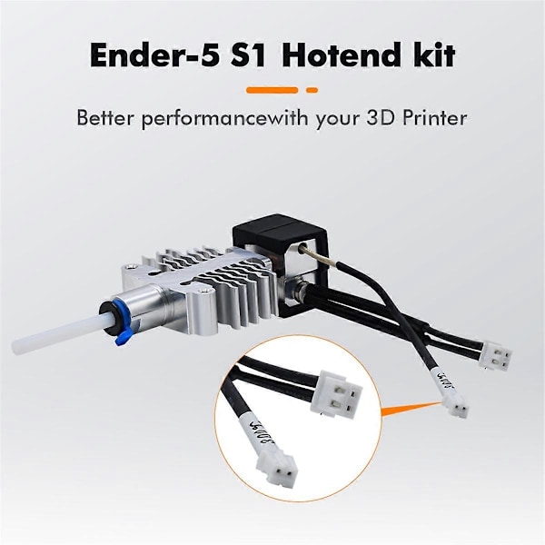 NYTT -5 S1 Hotend Kit Titanium Koppar Hals Värmeblock Silikonskydd -5 S1 3D-skrivardelar As Shown