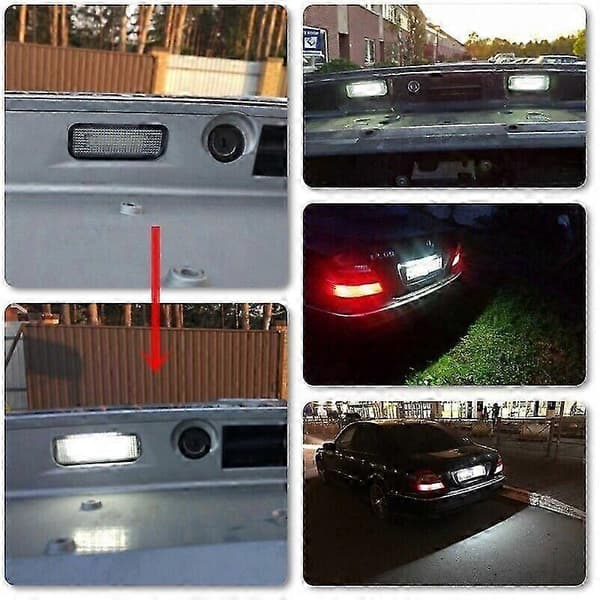 - W203 W211 W219 R171 LED Nummerpladelys Erstatning