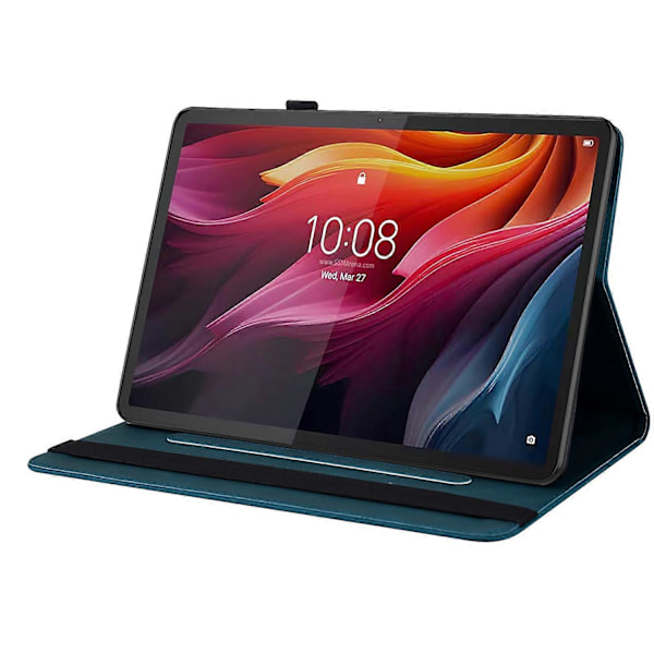 Til Lenovo Tab K11 Plus Etui Sommerfugl Blomster Præget PU Læder Tablet Cover med Kortlommer Multicolor Style B