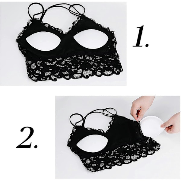 BH-inlägg Bröstförstärkare - BH-inlägg Sy In BH-kupor För Kvinnor White 6pcs